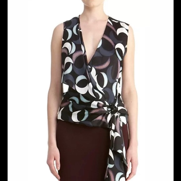 DVF Balisi multicolored balisi crescents top - Picture 2 of 11